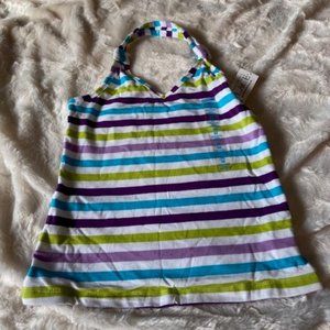 2/ $30 Children's Place Girls Striped Halter Tank Top Size 7/8 NWT Purple Blue